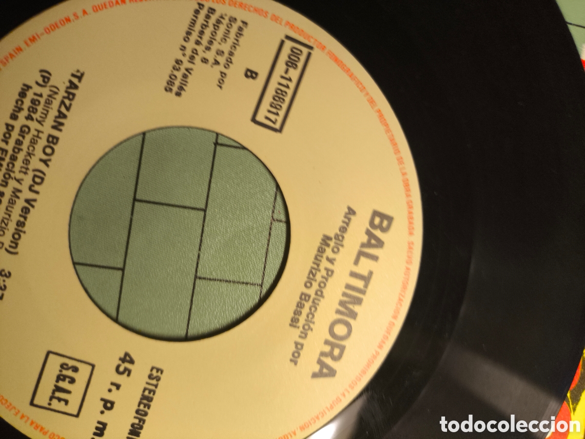 Discos de vinilo: Baltimora.B,n,18=tarzanboy - Foto 4