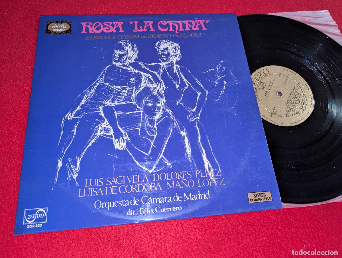 Discos de vinil: MADRID dir Guerrero ROSA LA CHINA Lecuona Cubana+Sagi Vela+Perez+Cordoba+Lopez LP 1971 Zafiro