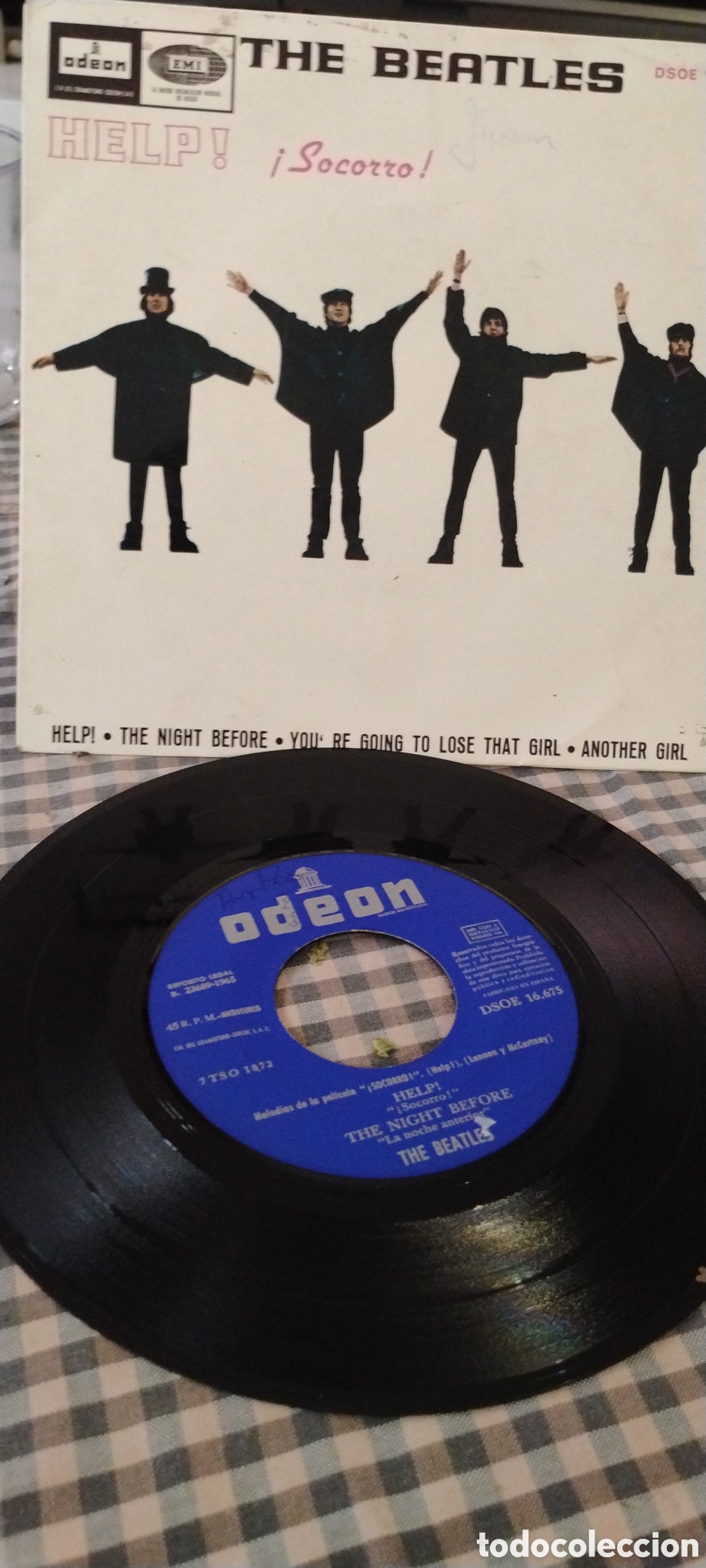 Discos de vinilo: THE BEATLESSS-HELP, SOCORRO0-EP-ODEON//SPAIN-IB - Foto 3