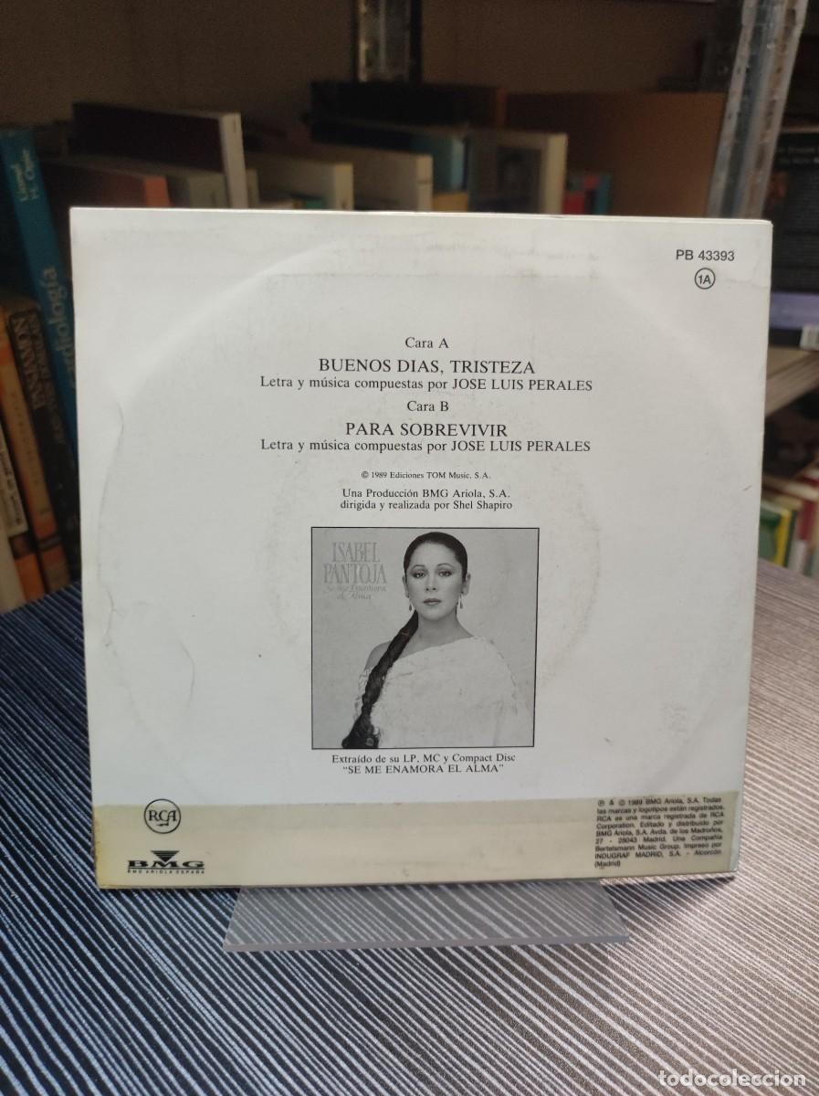 Discos de vinilo: Isabel Pantoja &ndash; Buenos D&iacute;as, Tristeza - Foto 2