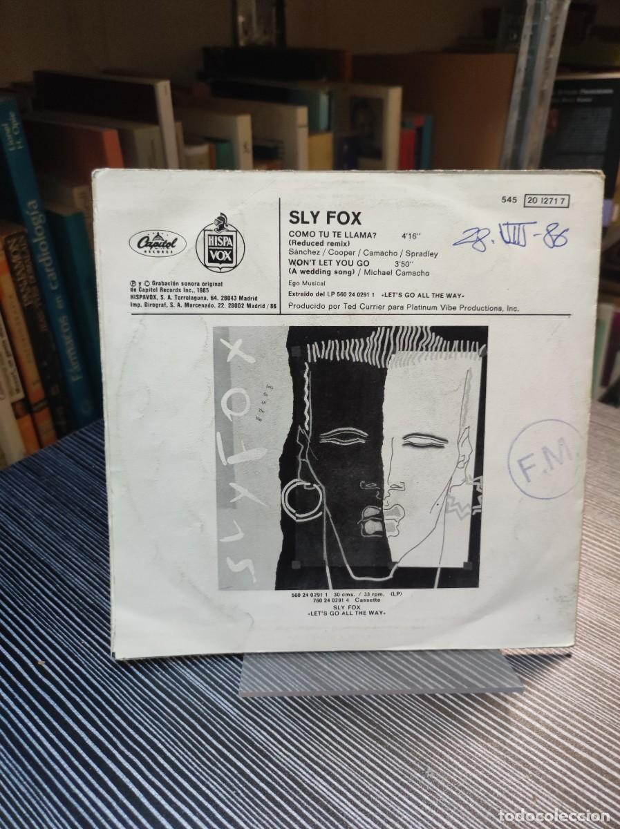 Discos de vinilo: Sly Fox &ndash; Como Tu Te Llama? (What Is Your Name) - Foto 2