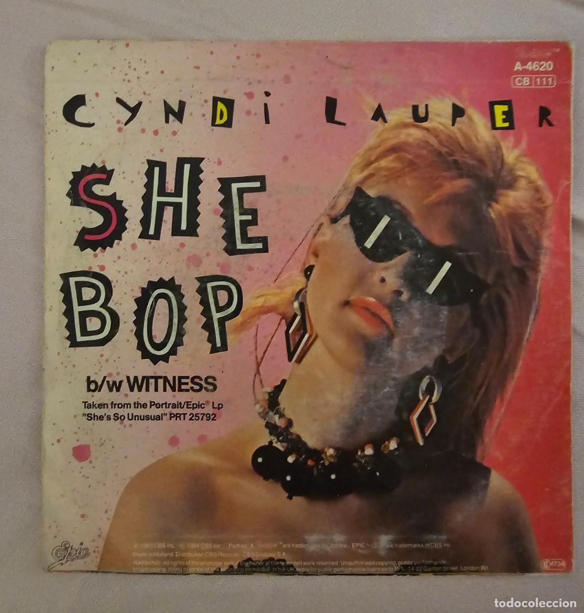 Discos de vinilo: Single 7&rdquo; Cyndi Lauper - &rdquo;She Bop&rdquo; - Foto 2