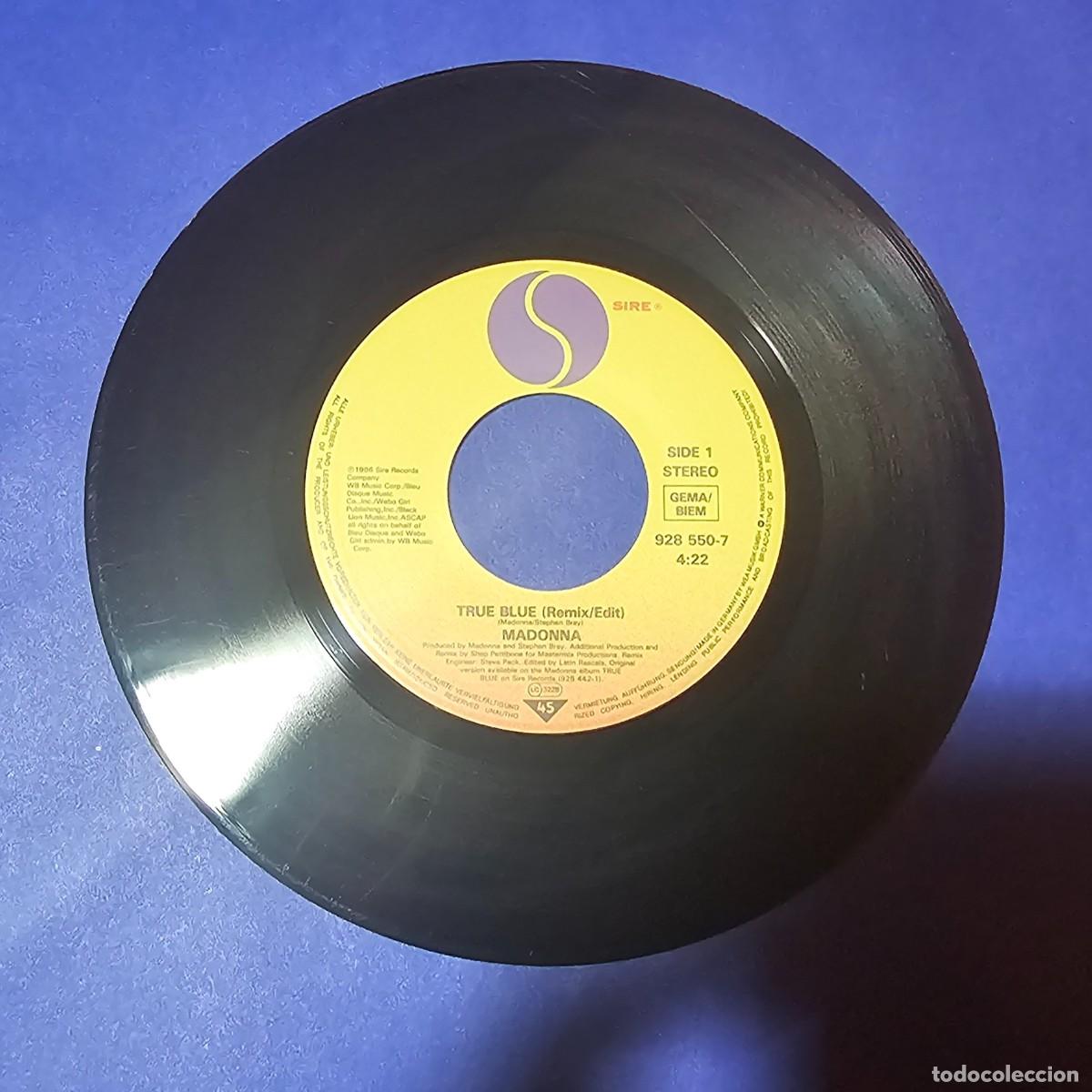 Discos de vinilo: Vinilo 7&rdquo; Madonna - &rdquo;True Blue (Remix/Edit)&rdquo; - Foto 3