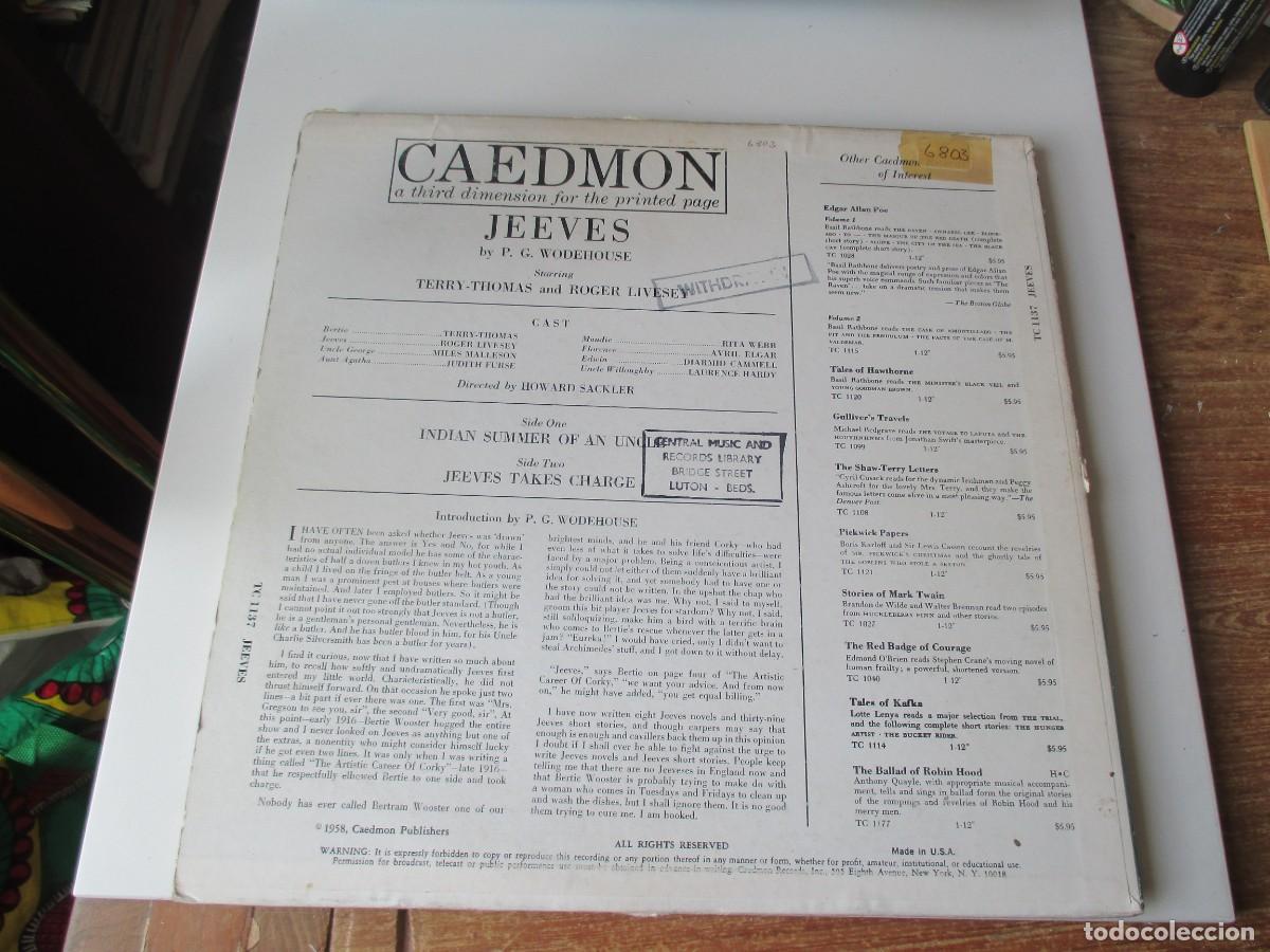 Discos de vinilo: P.G. WODEHOUSE Jeeves Z439 - Foto 2