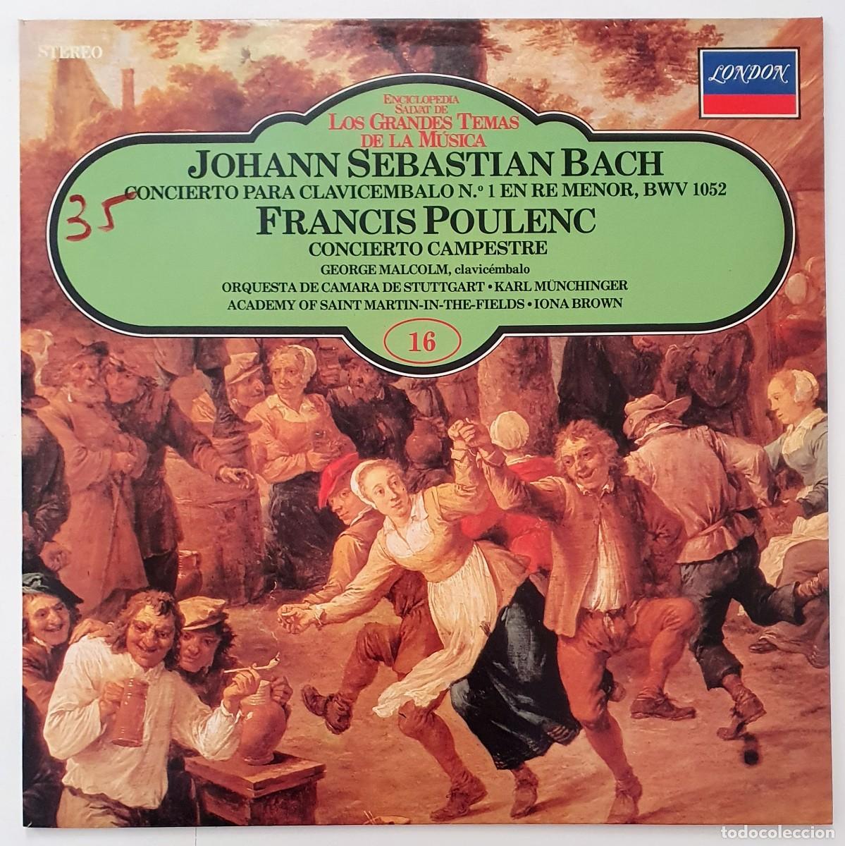 Discos de vinilo: Bach, Poulenc - Enciclopedia Salvat de Los Grandes Temas de la Musica 16