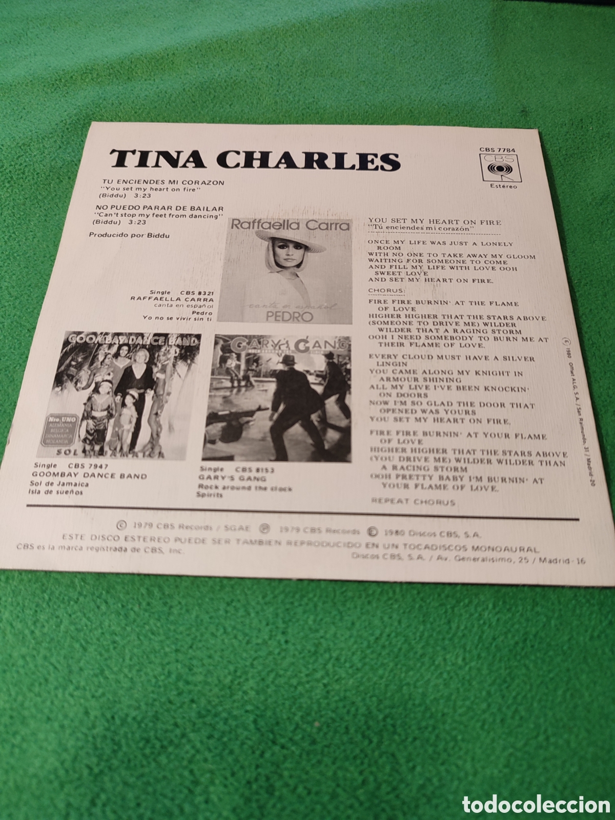 Discos de vinilo: Tina Charles - T&uacute; enciendes mi coraz&oacute;n versi&oacute;n Disco - Foto 2