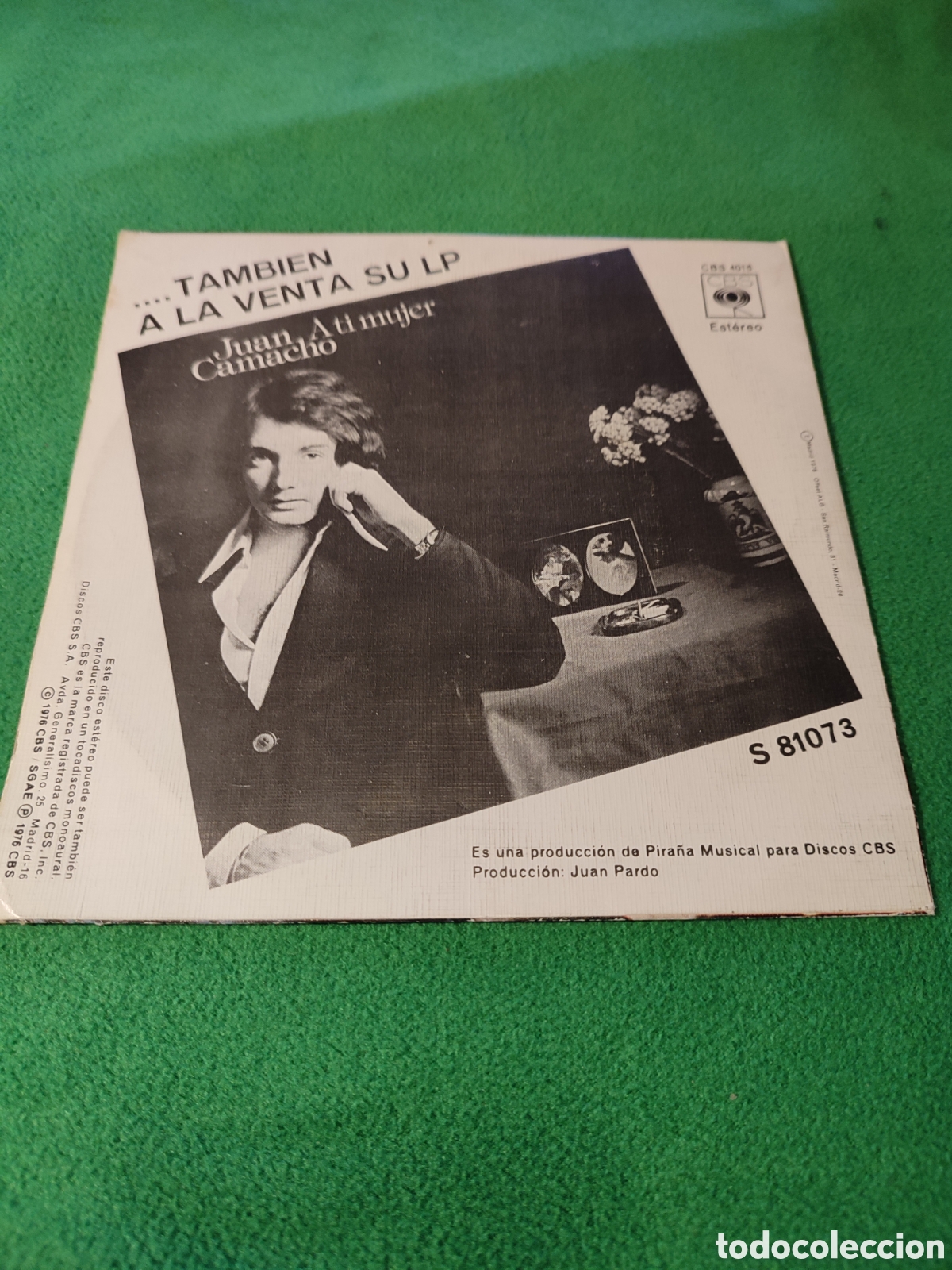 Discos de vinilo: Juan Camacho - J&uacute;rame/ Perd&oacute;n ,perd&oacute;n - Foto 2