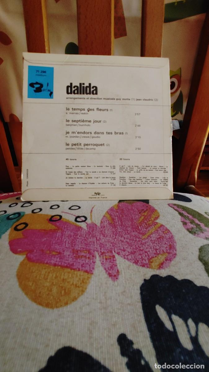 Discos de vinilo: DALIDA-EP LE TEMPS DES FLEURS +3-FRANCES - Foto 2
