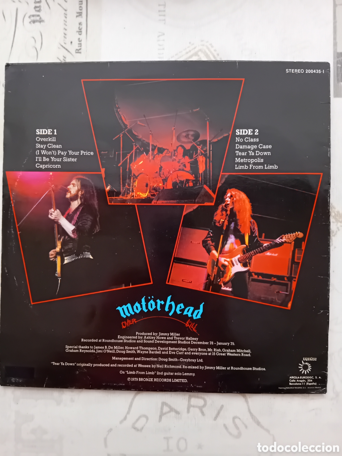 Discos de vinilo: MOTORHEAD. OVERKILL. 1983 - Foto 2