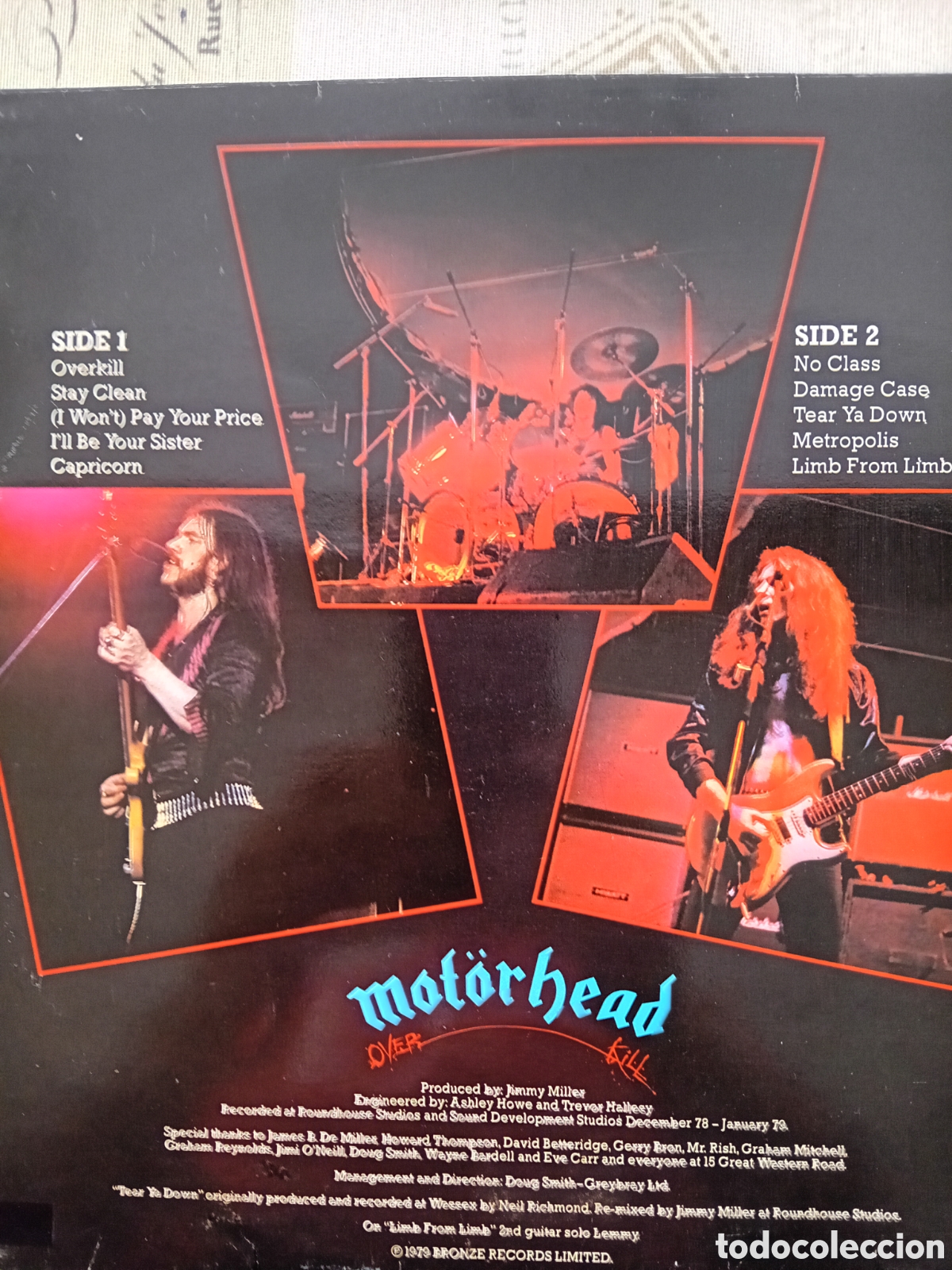 Discos de vinilo: MOTORHEAD. OVERKILL. 1983 - Foto 3