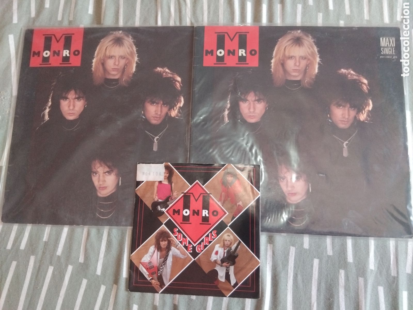 Discos de vinilo: MONRO Lote (vinilo) Heavy Metal ,LP y Max y single. - Foto 1