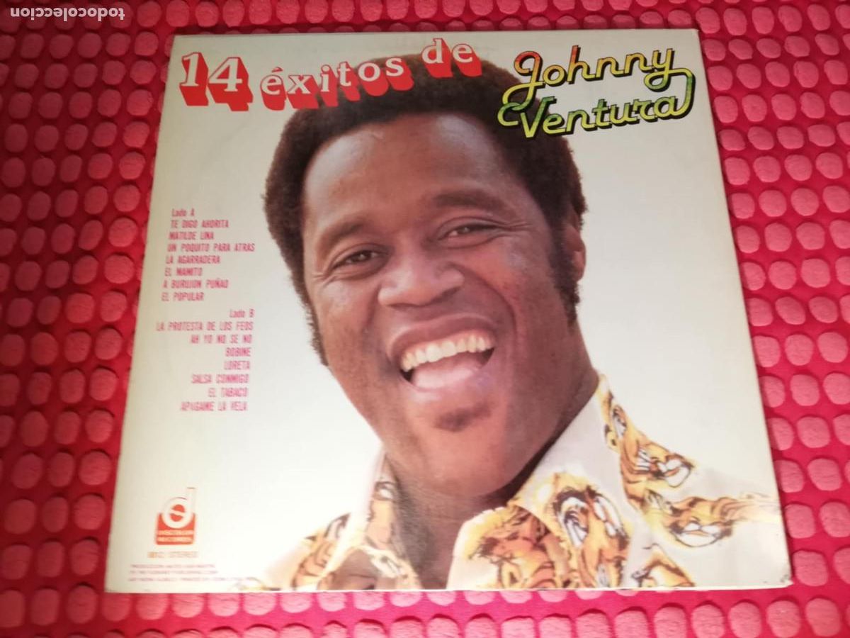 Discos de vinilo: 14 &Eacute;xitos De Johnny Ventura USA 1981 LP - Foto 2