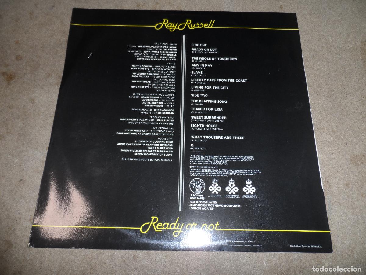 Discos de vinilo: Ray Russell - Ready Or Not (SPAIN 1978) - Foto 2