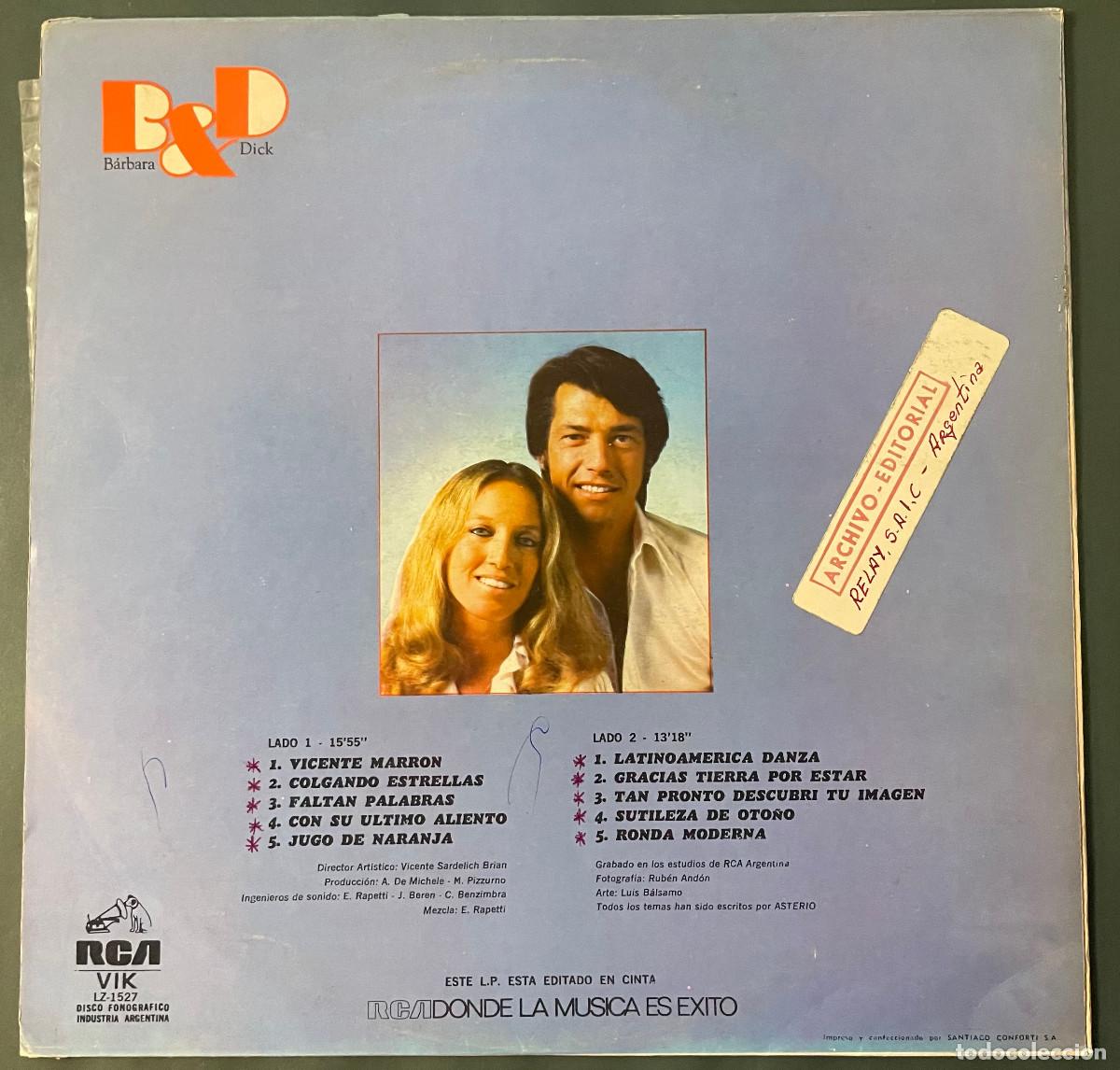 Discos de vinilo: BARBARA & DICK / BARBARA & DICK (LP RCA 1981) ARGENTINA - Foto 2