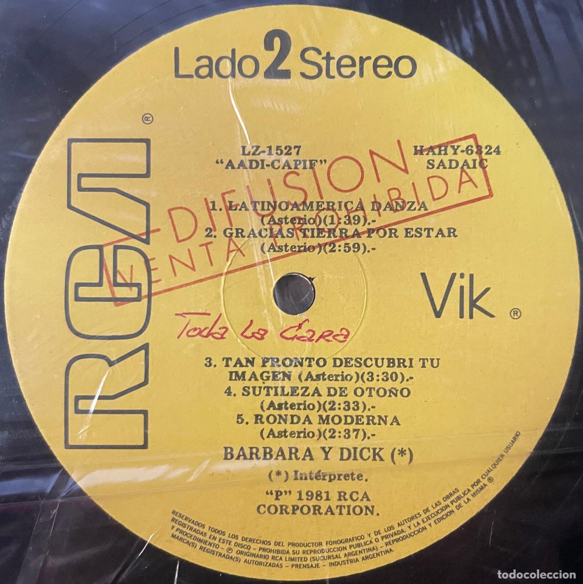 Discos de vinilo: BARBARA & DICK / BARBARA & DICK (LP RCA 1981) ARGENTINA - Foto 3