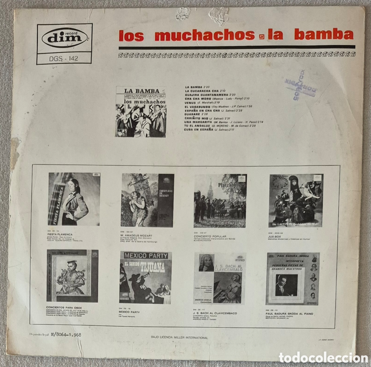 Discos de vinilo: LP - LOS MUCHACHOS - LA BAMBA - Foto 2