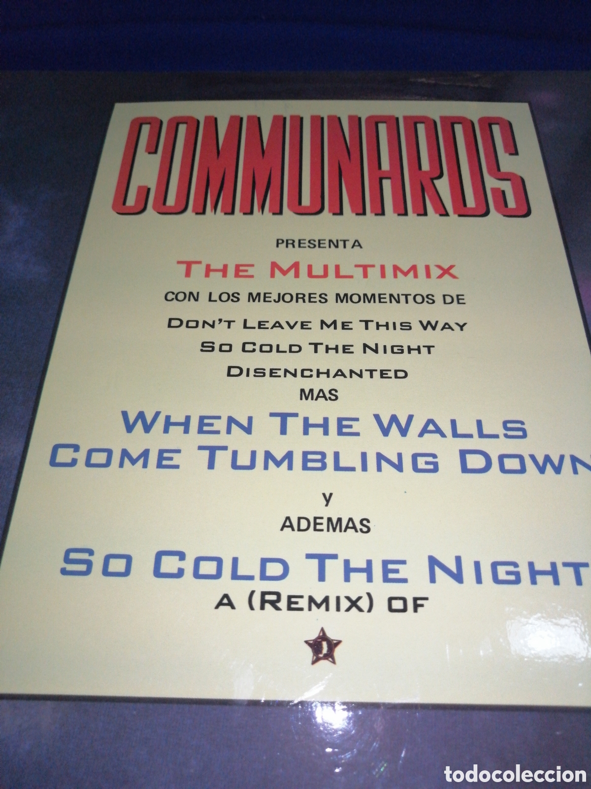 Discos de vinilo: COMMUNARDS - THE MULTIX - POLIGRAM 1987- A 45 RPM - Foto 2
