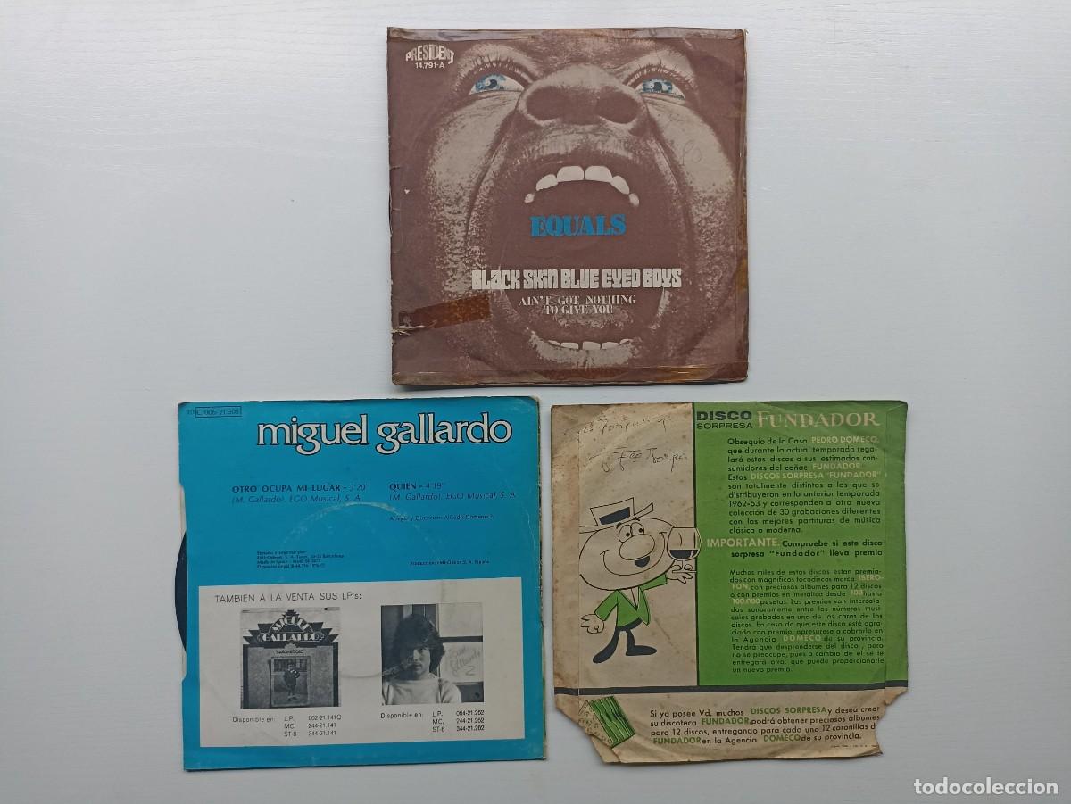 Discos de vinilo: Lote 3 discos de vinilo, singles - Foto 2