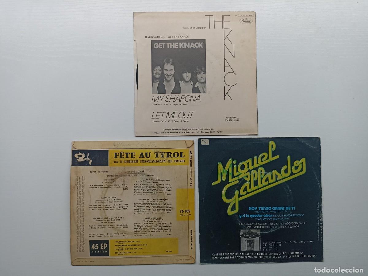 Discos de vinilo: Lote 3 discos de vinilo, singles - Foto 2