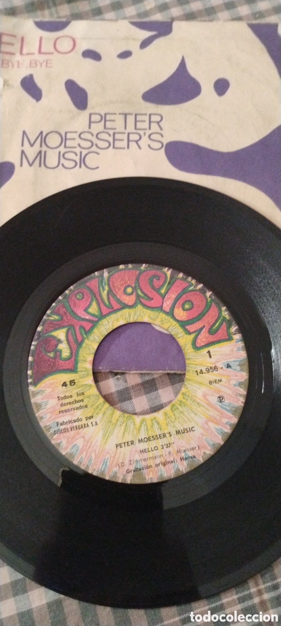 Discos de vinilo: PETER MOESSER,S MUSIC-HELLO&bull;BYE BYE-SINGLE-EXPLOSION/SPAIN-IB/CC - Foto 3