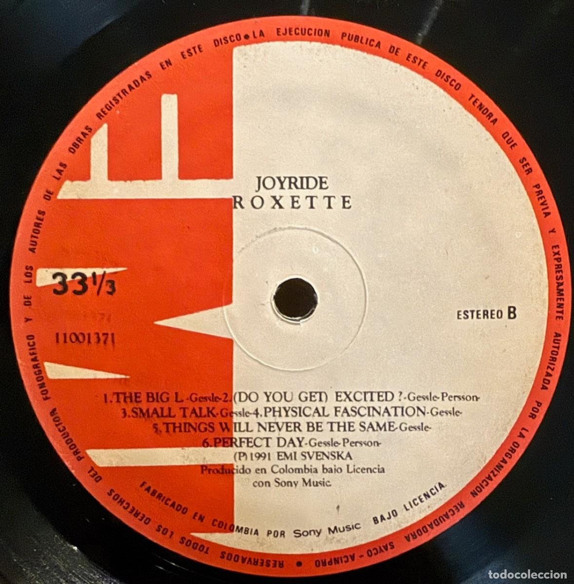 Discos de vinilo: Roxette &lrm;&ndash; Joyride. Disco Vinilo. Vg.G.1991.R - Foto 3