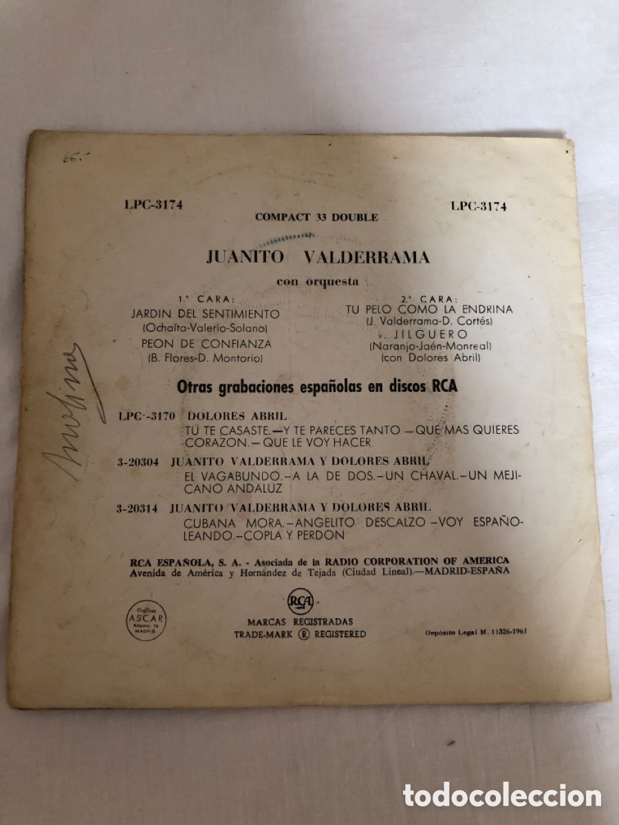 Discos de vinilo: Disco vinilo Juanito Valderrama - Foto 2