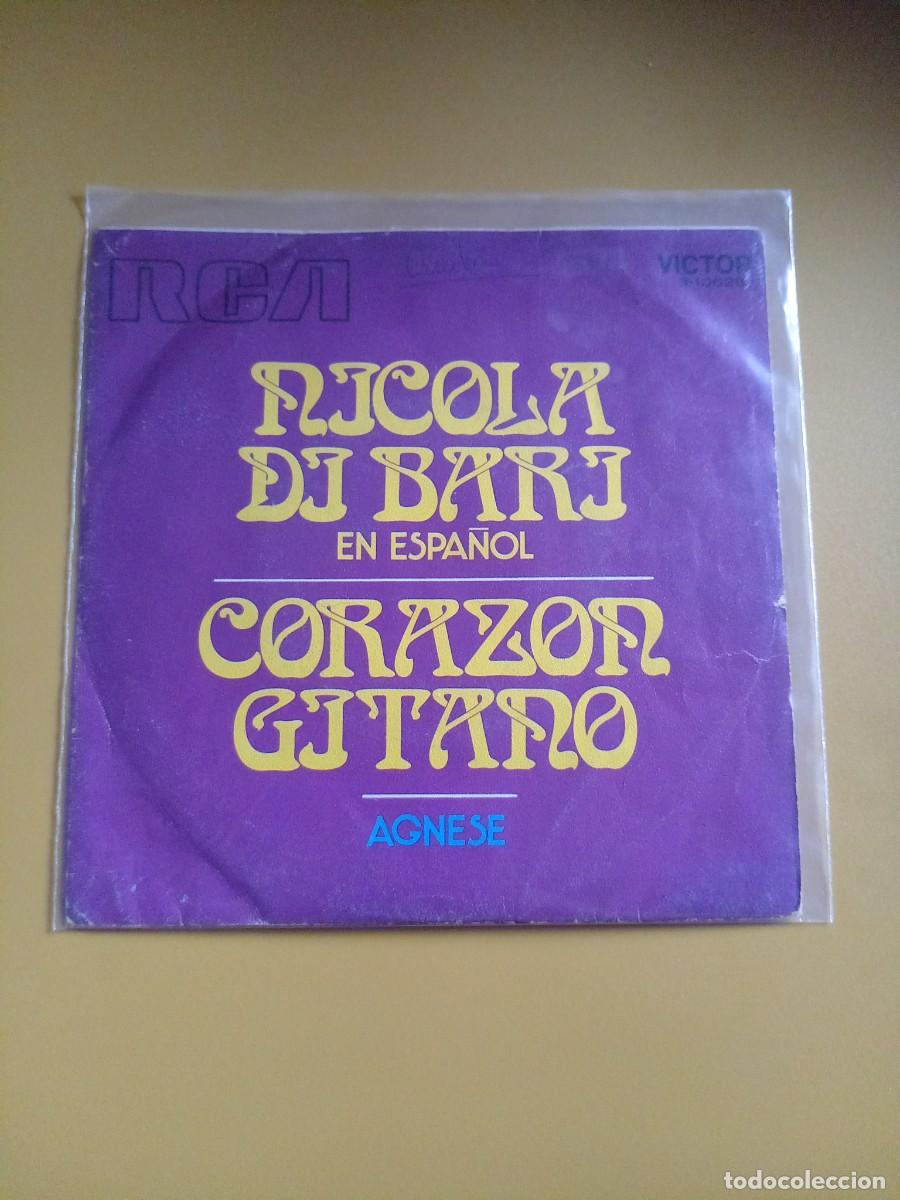 Discos de vinilo: Nicola di Bari - Coraz&oacute;n gitano / Agnese 1971 - Foto 1