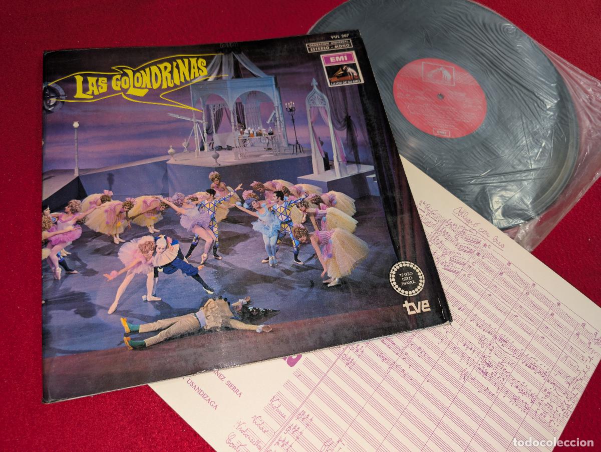 Discos de vinil: CANTORES MADRID & ORQ.LIRICA dir Torroba LAS GOLONDRINAS MORENO+DURAN+SILVA LP 1969 + LIBRETO