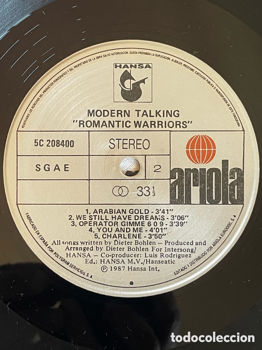 Discos de vinilo: Modern Talking - Romantic Warriors / LP - Foto 7