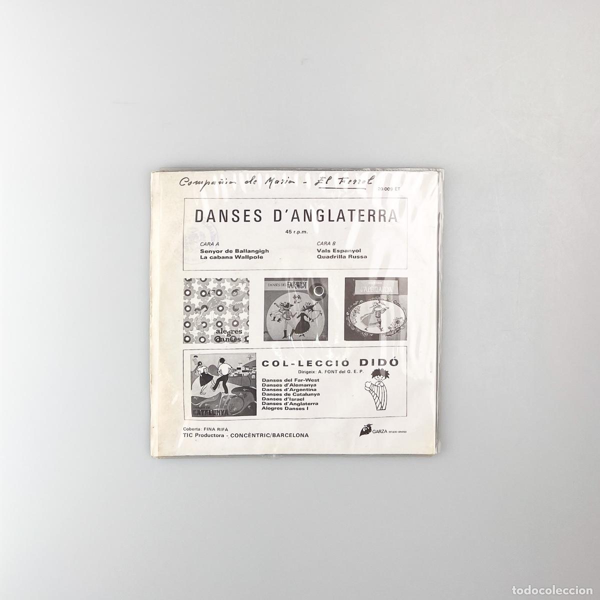 Discos de vinilo: EP. Danses DAnglaterra (VG/VG) - Foto 2