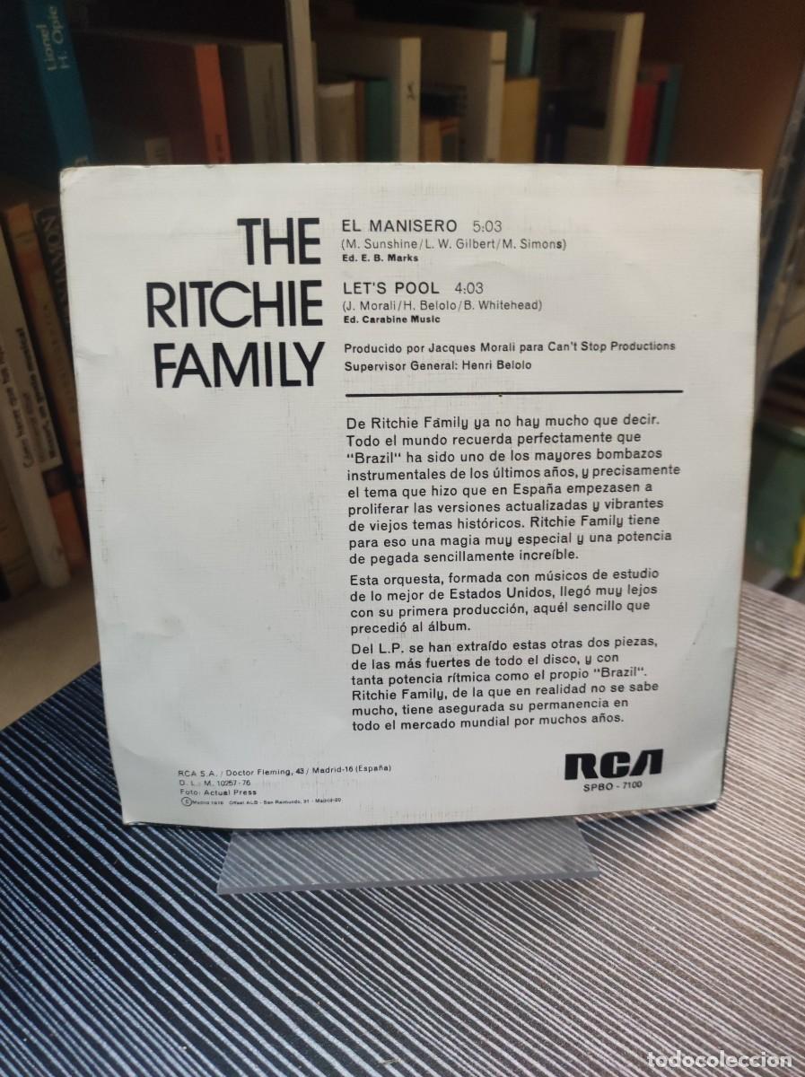 Discos de vinilo: The Ritchie Family &ndash; El Manisero - Foto 2