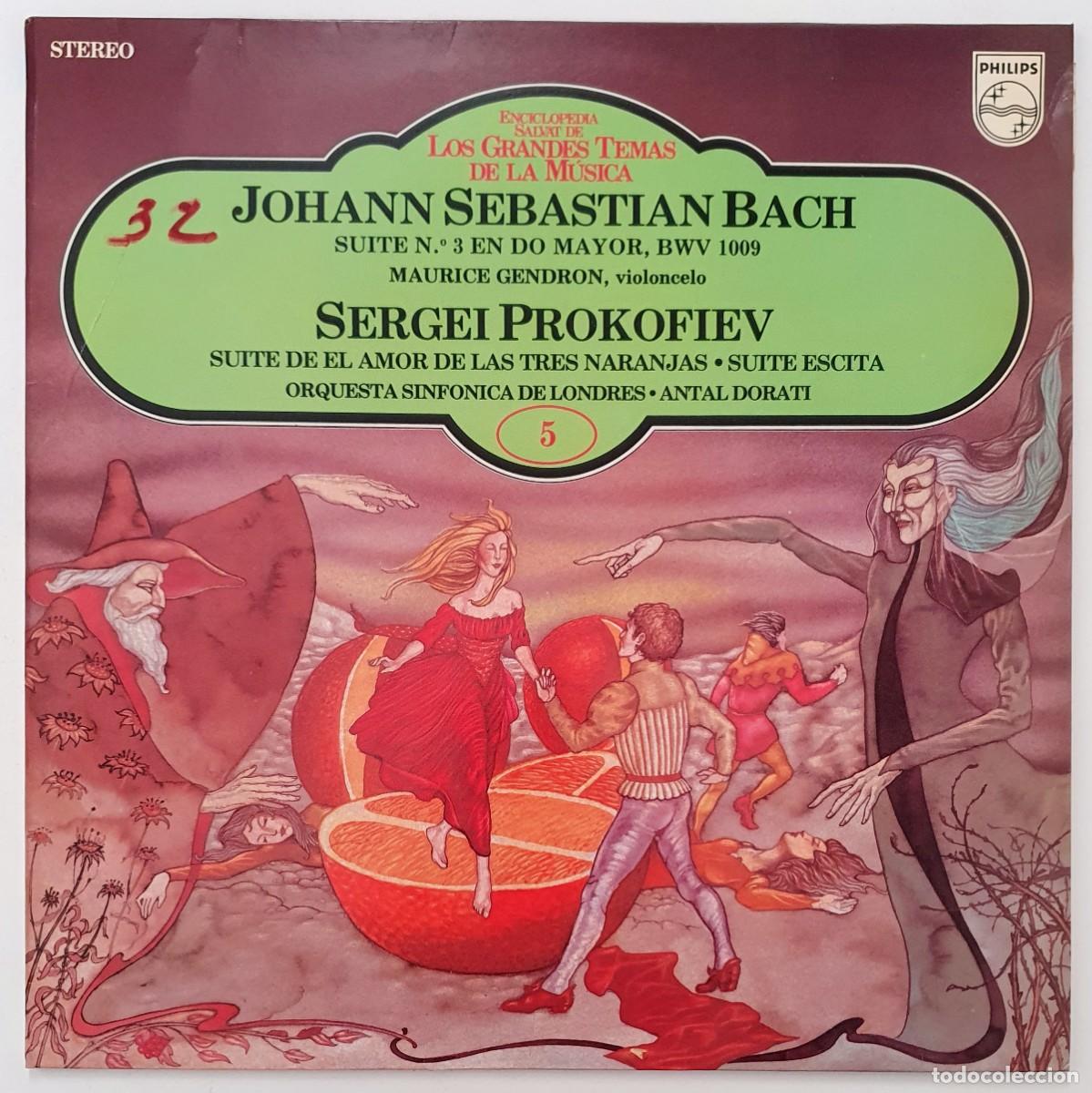 Discos de vinilo: Bach, Prokofiev - Enciclopedia Salvat de Los Grandes Temas de la Musica 5