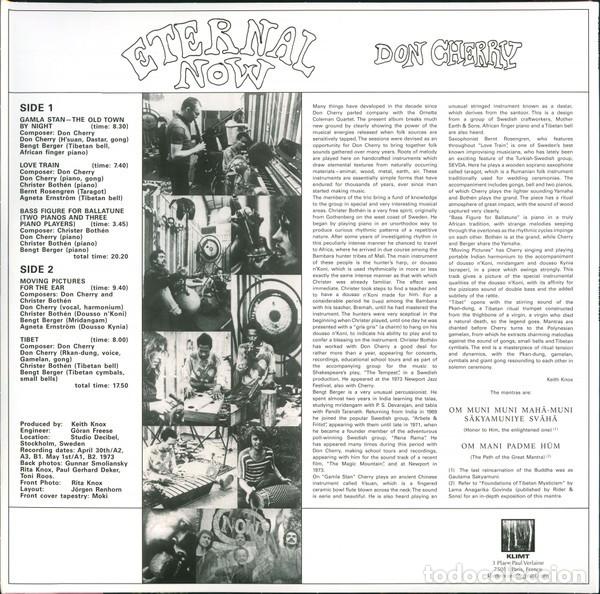 Discos de vinilo: Don Cherry &ndash; Eternal Now lp - Foto 2