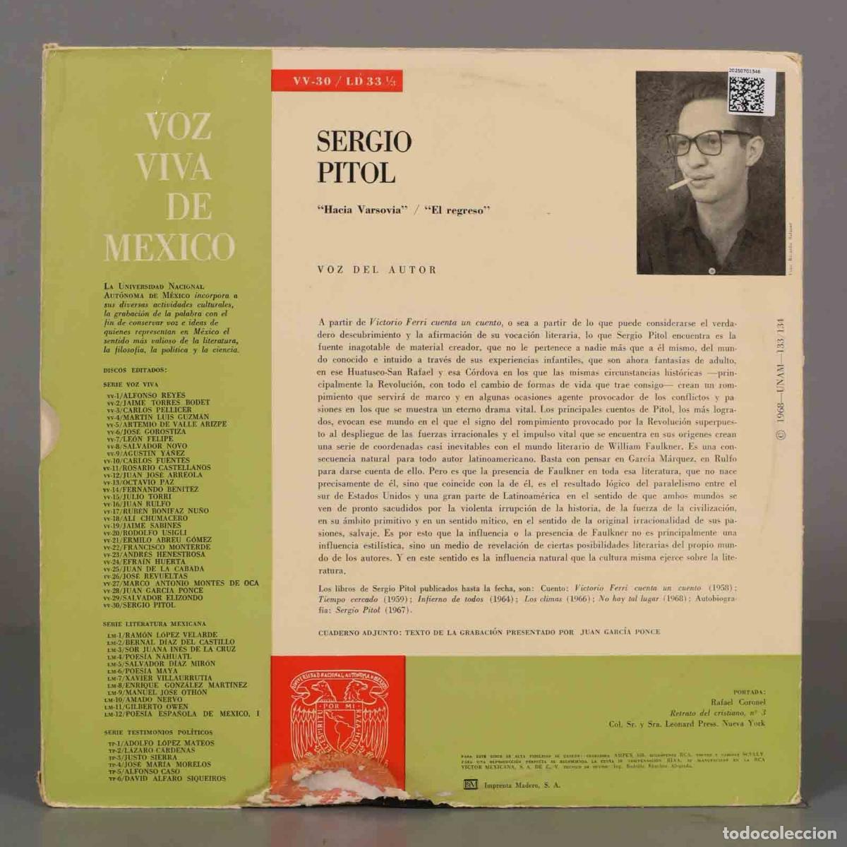 Discos de vinilo: LP. Sergio Pitol &ndash; Sergio Pitol - Foto 2