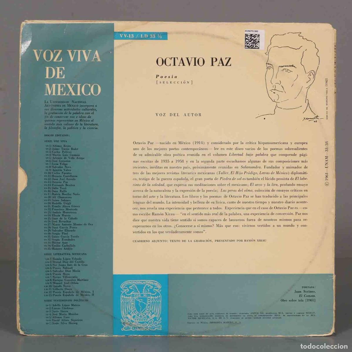 Discos de vinilo: LP. Octavio Paz &ndash; Octavio Paz - Foto 2
