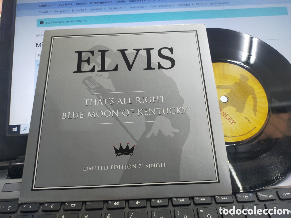 Discos de vinilo: Elvis Presley single thats all right 2014 - Foto 1