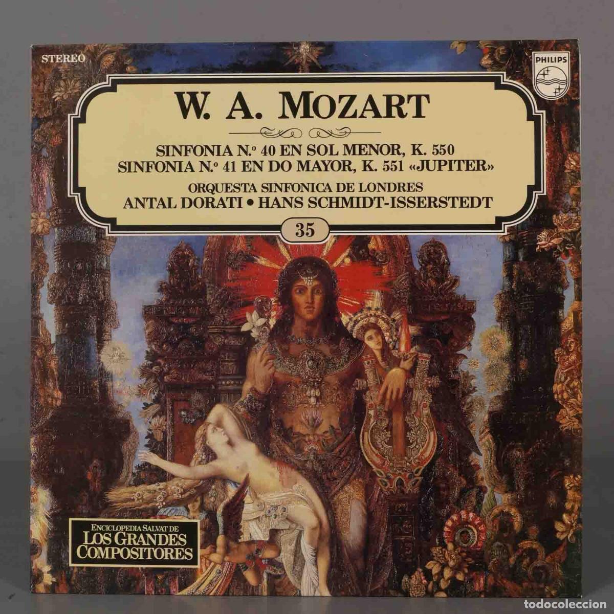 Discos de vinilo: LP. SINFONIA N40 EN SOL MENOR, K. 550 SINFONIA N 41 EN DO MAYOR, K. 551 JUPITER MOZART SCHMIDT-ISSER