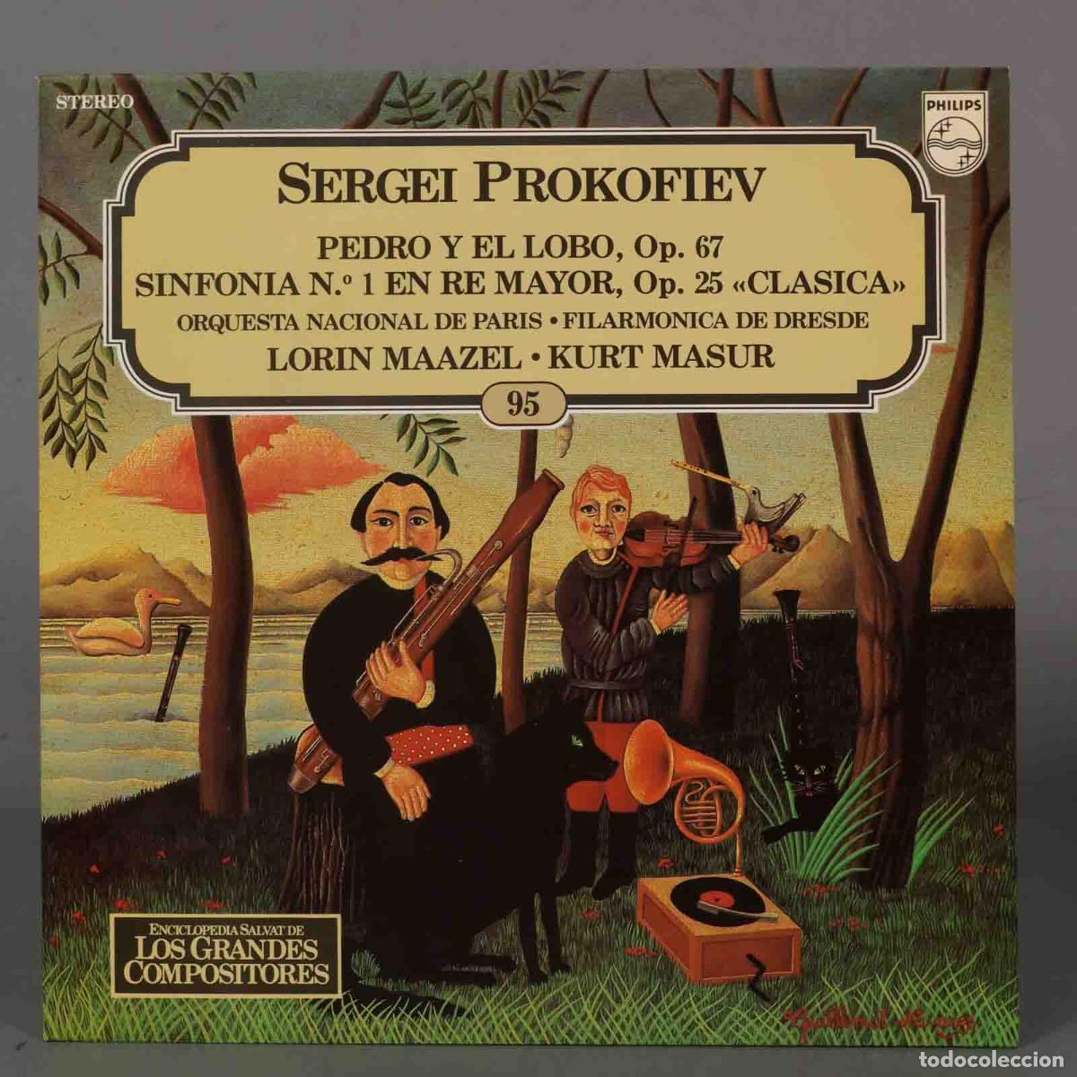 Dischi in vinile: LP. PEDRO Y EL LOBO, op. 67 SINFONIA N.0 1 EN RE MAYOR, op. 25 &laquo;CLASICA&raquo; PROKOFIEV MASUR