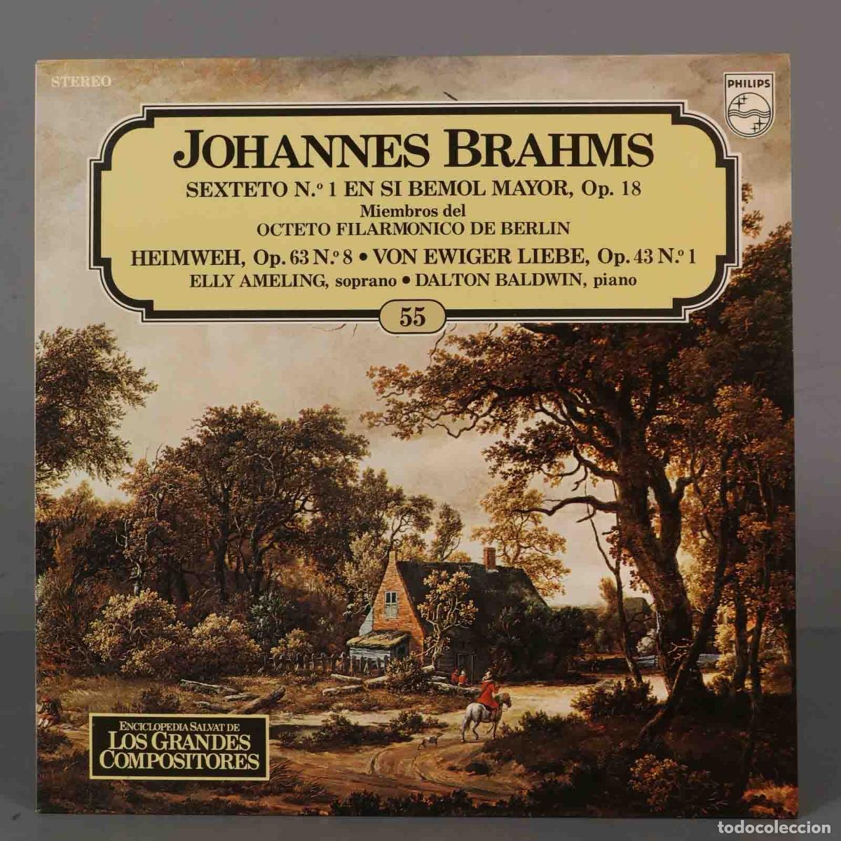 Discos de vinilo: LP. SEXTETO N.0 1 EN SI BEMOL MAYOR, op. 18 BRAHMS. . SALVAT.