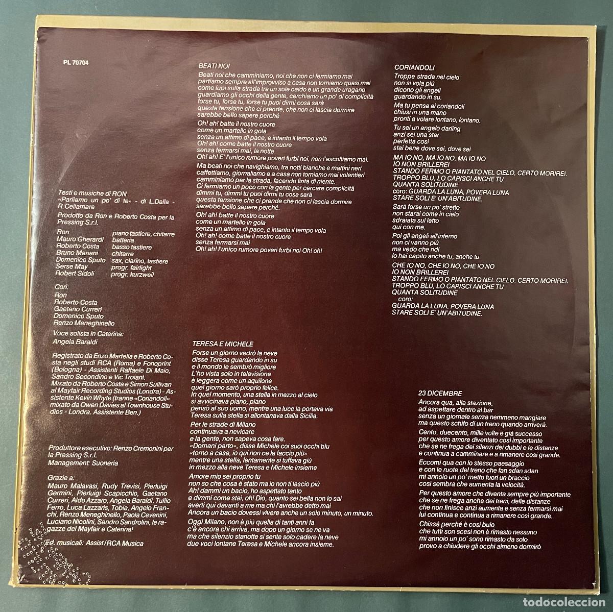 Discos de vinilo: RON / RON (LP RCA 1985) ITALIA - Foto 3