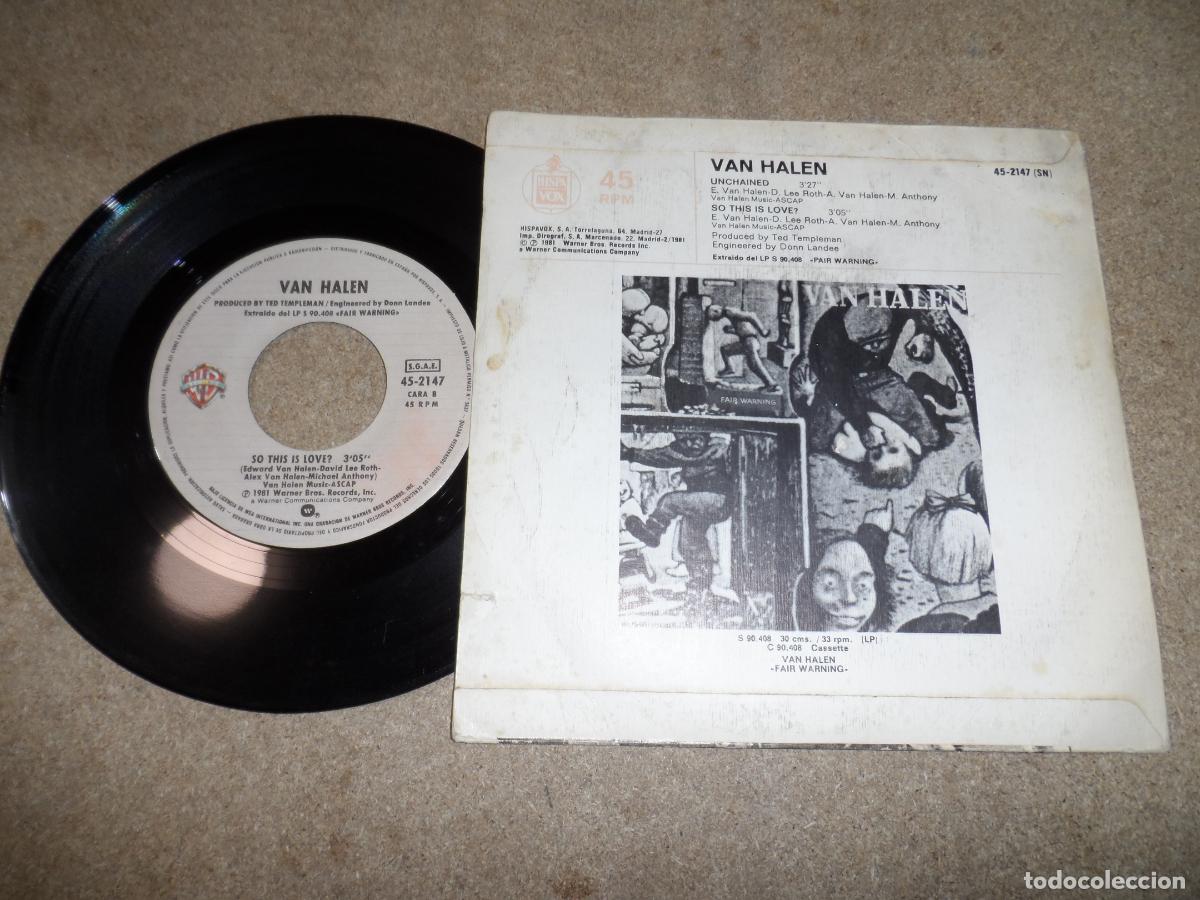 Discos de vinilo: VAN HALEN - UNCHAINED (SPAIN 1981) - Foto 2