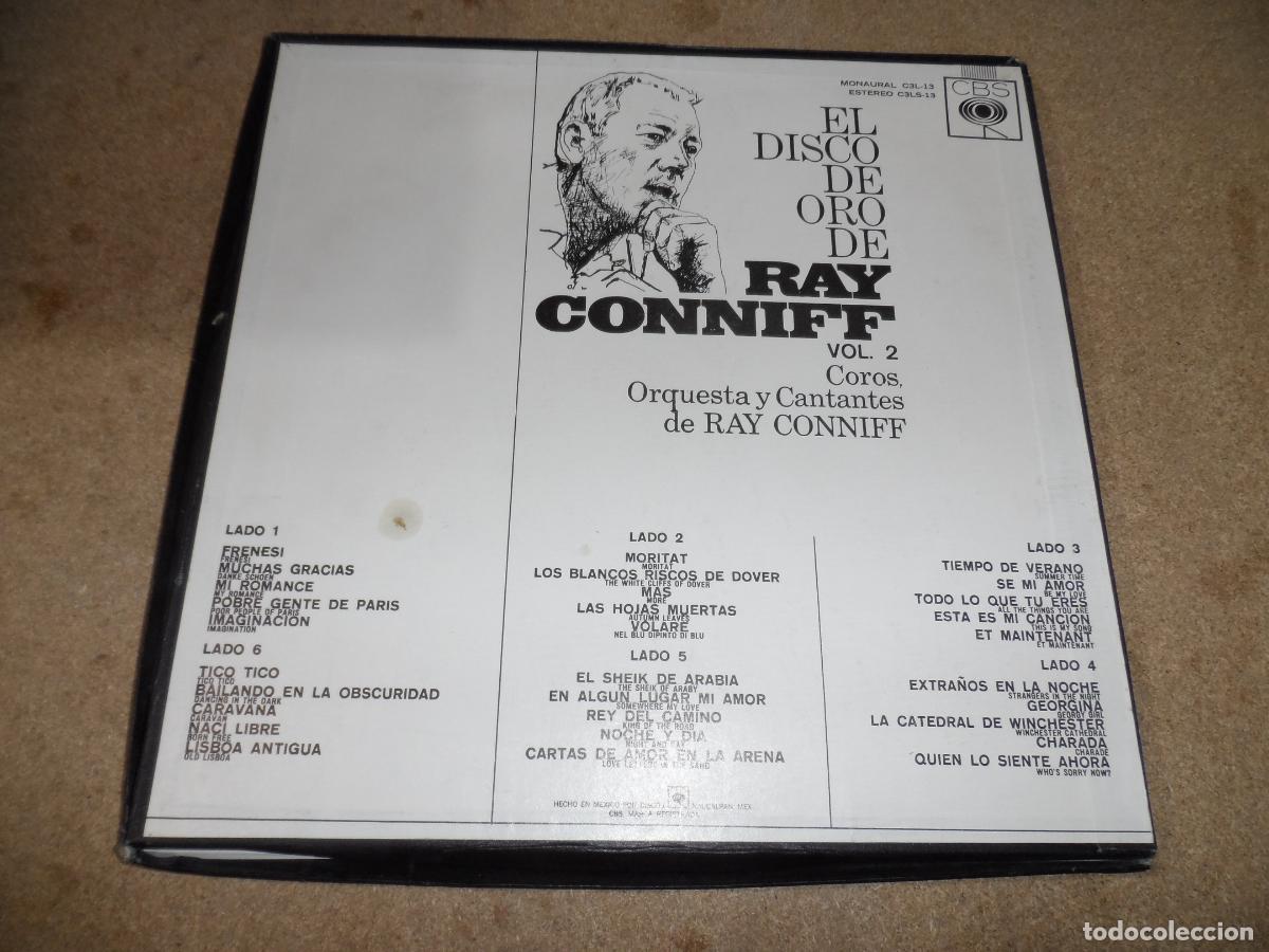 Discos de vinilo: Ray Conniff &ndash; El Disco De Oro De Ray Conniff Vol. II (MEXICO 1967) (3 LPS) - Foto 2
