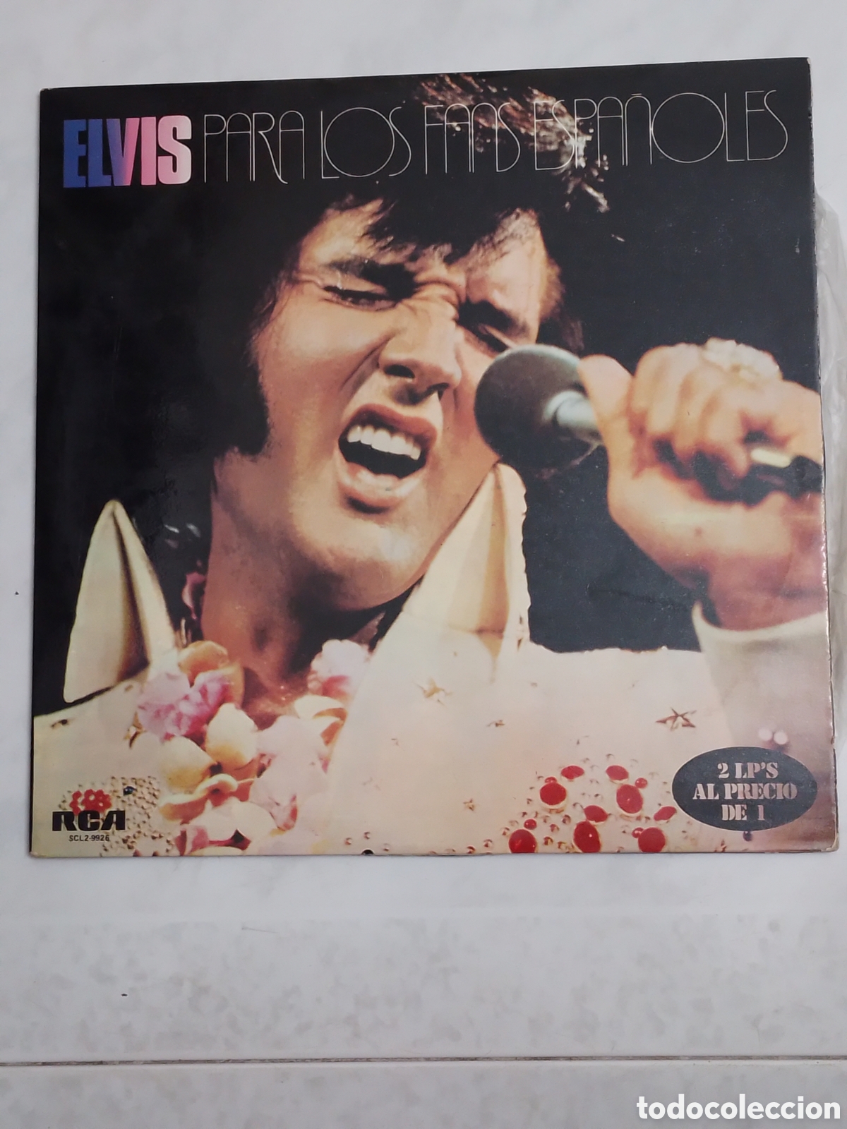 Discos de vinilo: 1976, Espa&ntilde;a. Elvis Presley. Para los fans espa&ntilde;oles. 2 LP. SCL2-9926. Gatefold. Discos VG+ VG+