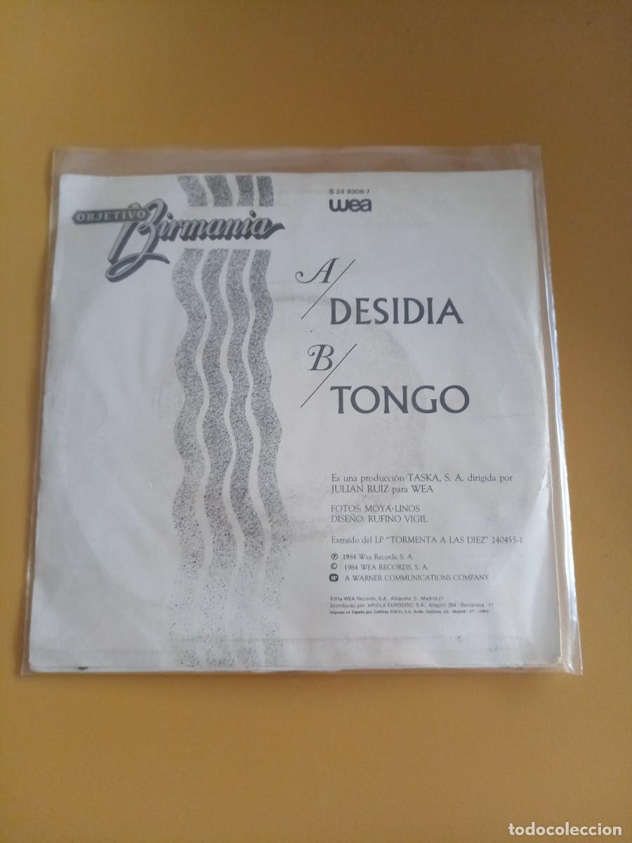Discos de vinilo: Objetivo Birmania - Desidia / Tongo 1984 - Foto 2