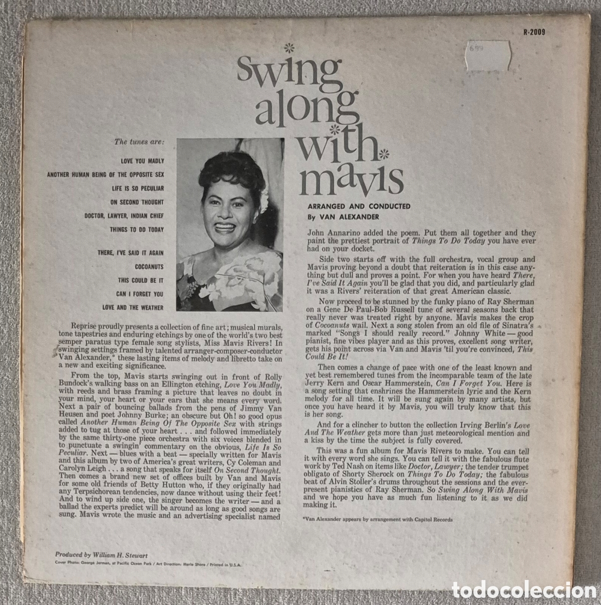 Discos de vinilo: LP - MAVIS RIVERS - SWING ALONG WITH MAVIS - Foto 2