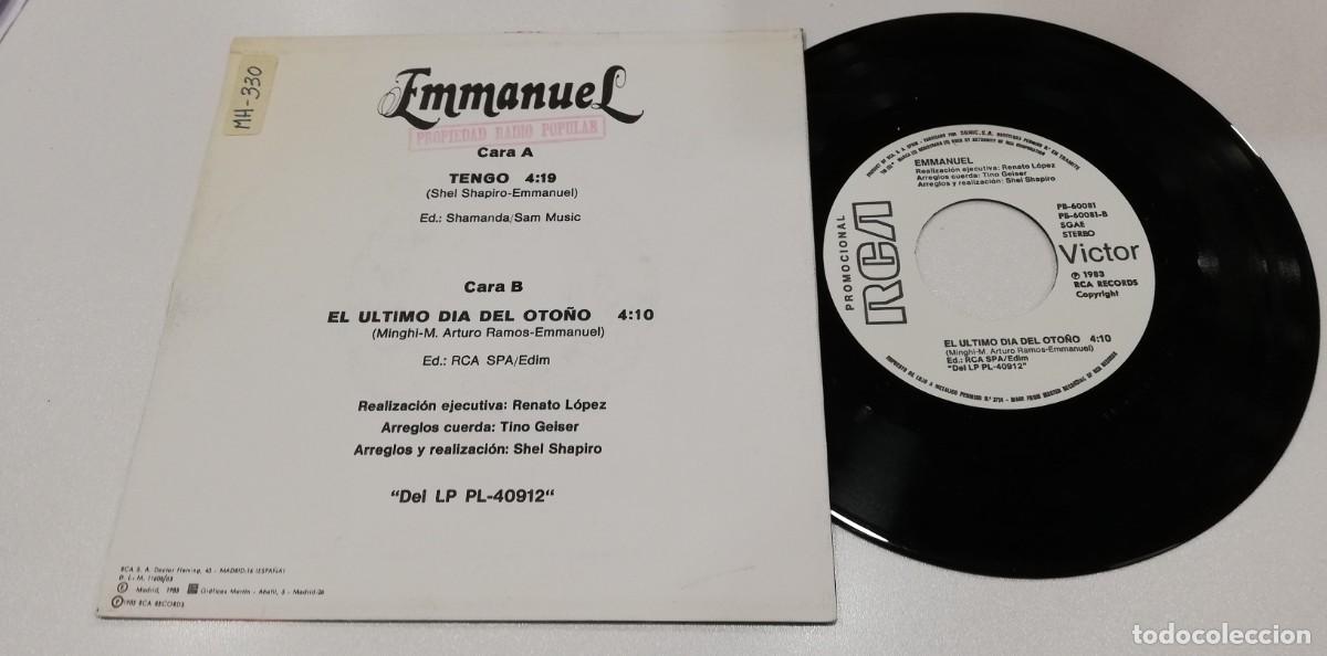 Discos de vinilo: SCO92-Emmanuel - Tengo (7&rdquo;, Promo) - Foto 2