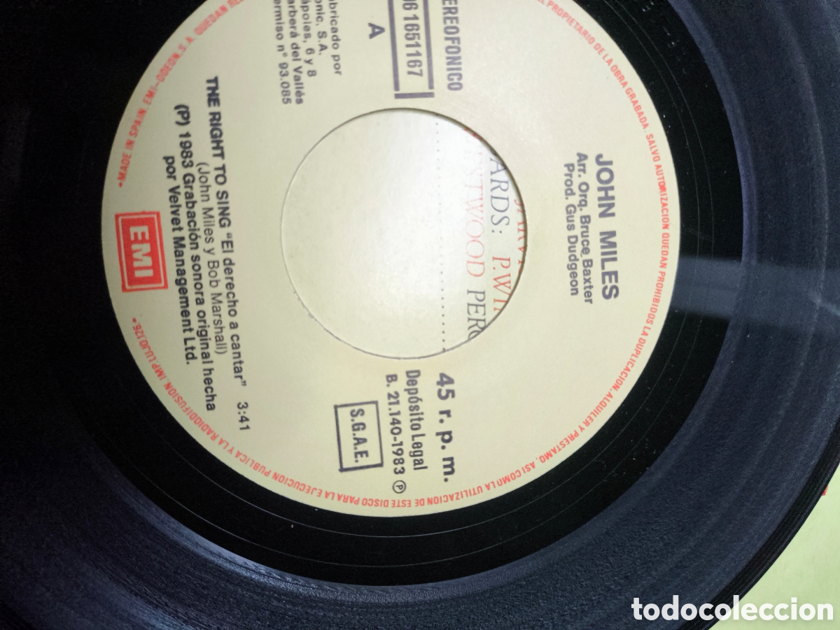 Discos de vinilo: John miles. the right to sing J.n.89 - Foto 3