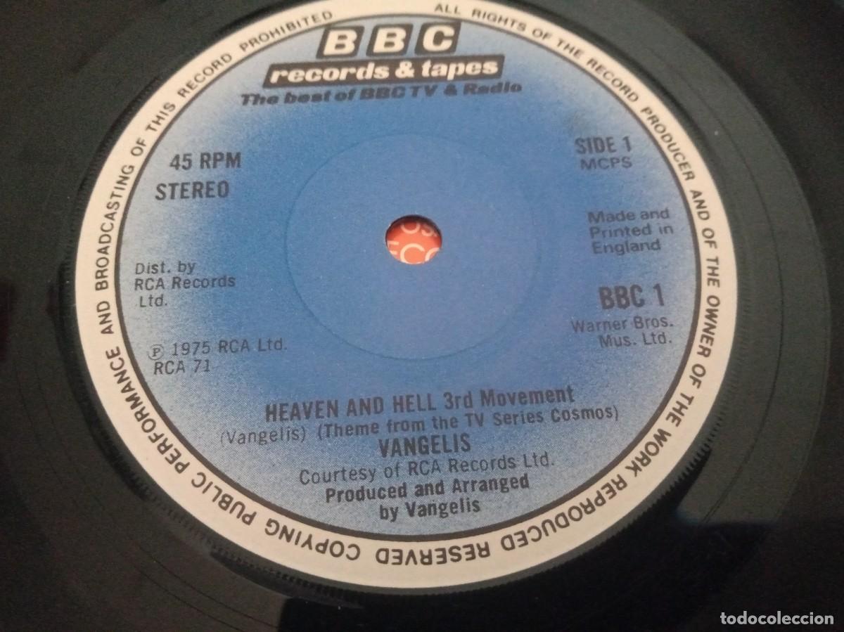 Discos de vinilo: VANGELIS - HEAVEN AND HELL - SINGLE UK 1975. - Foto 3