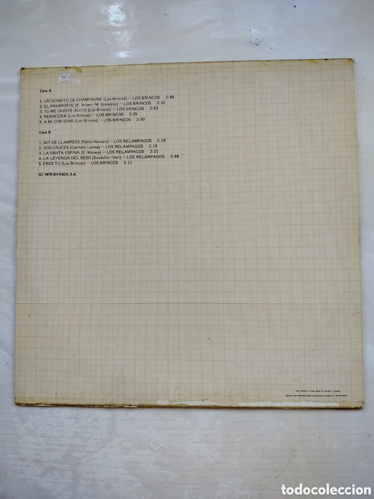 Discos de vinilo: Brincos/Rel&aacute;mpagos 1978 - Foto 2