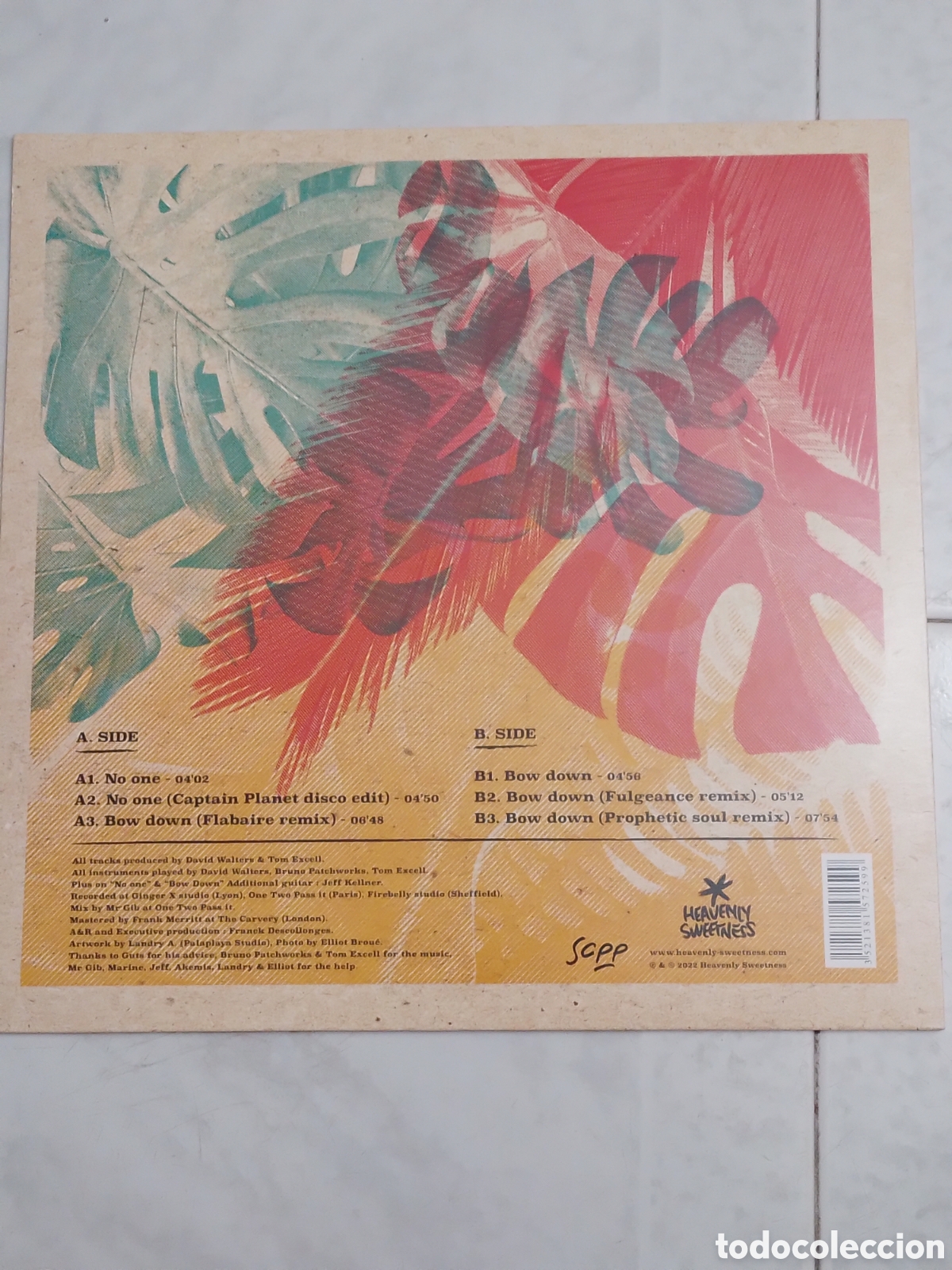 Discos de vinilo: 2022, Francia. David Walters. Bow Down. Disco EX. Car&aacute;tula EX - Foto 2